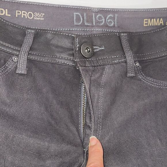 DL1961 Emma Power Legging  Lamb Leather & Coated In Birmingham Size 28 - Picture 11 of 15